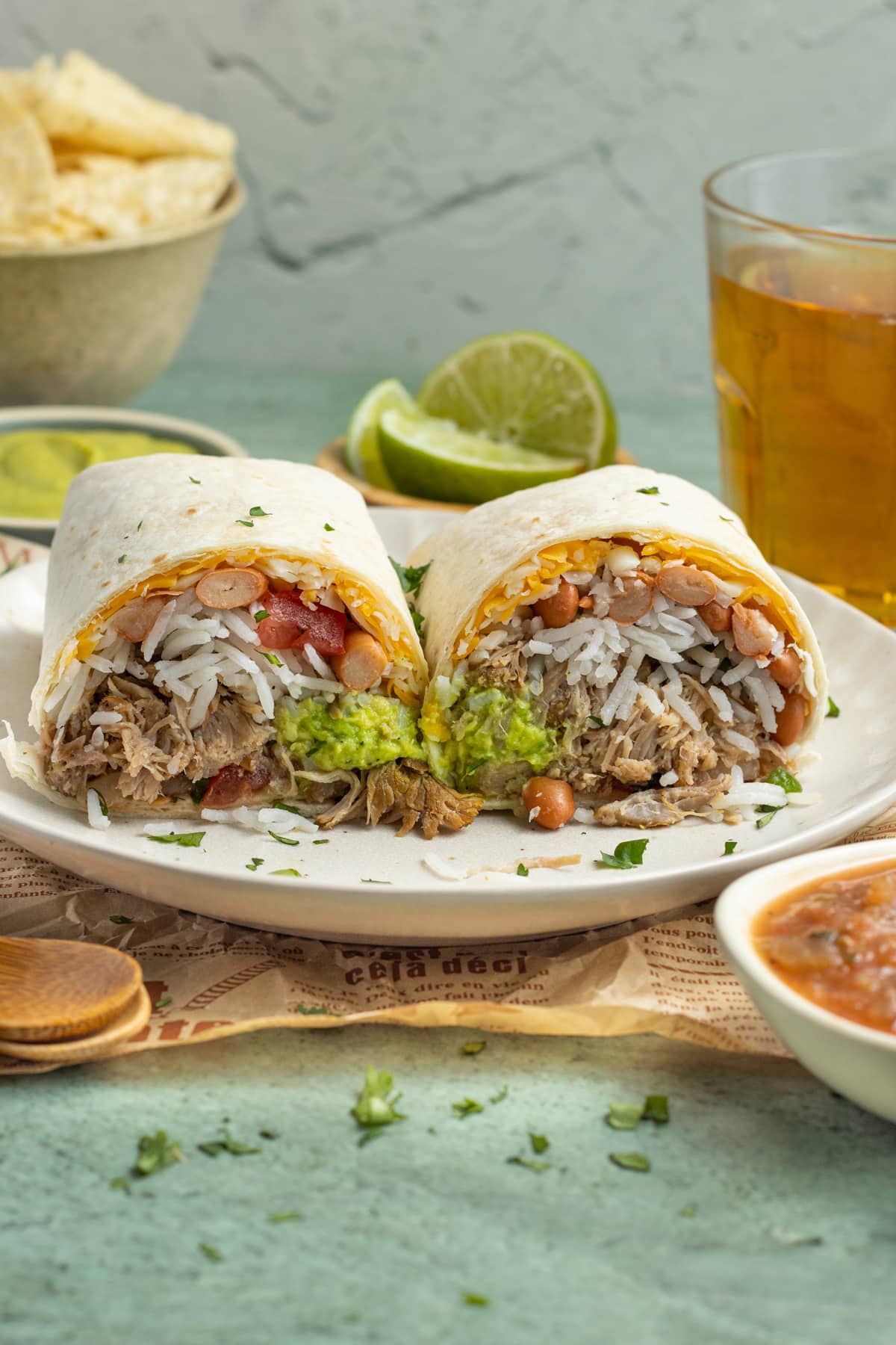 This is a picture of a carnitas burrito.