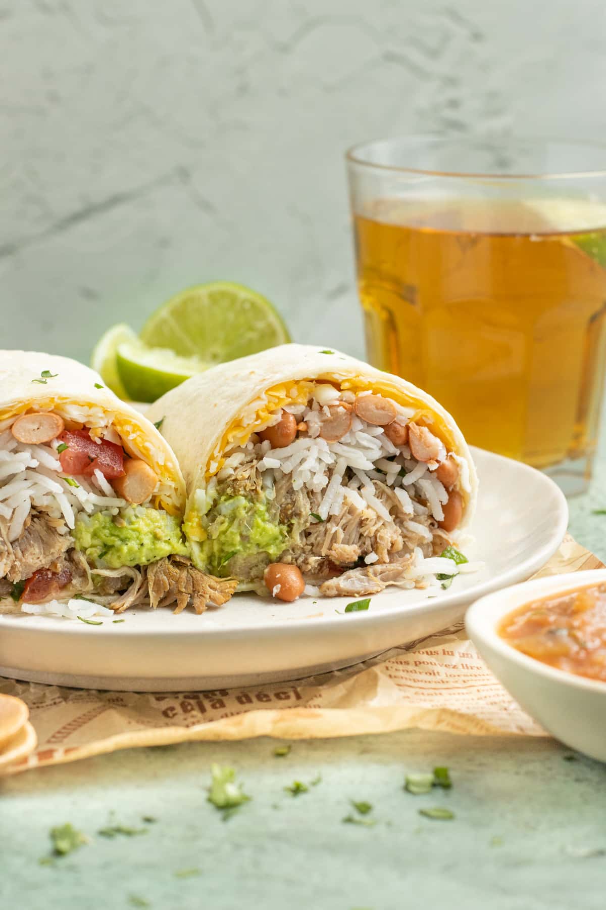 This is a picture of a carnitas burrito.