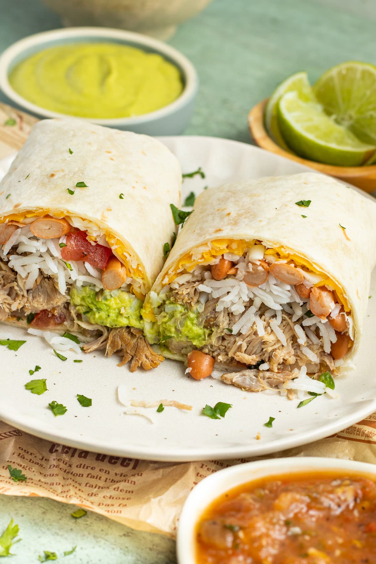 This is a picture of a carnitas burrito.