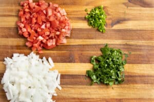 This is a picture of the ingredients chopped finely.
