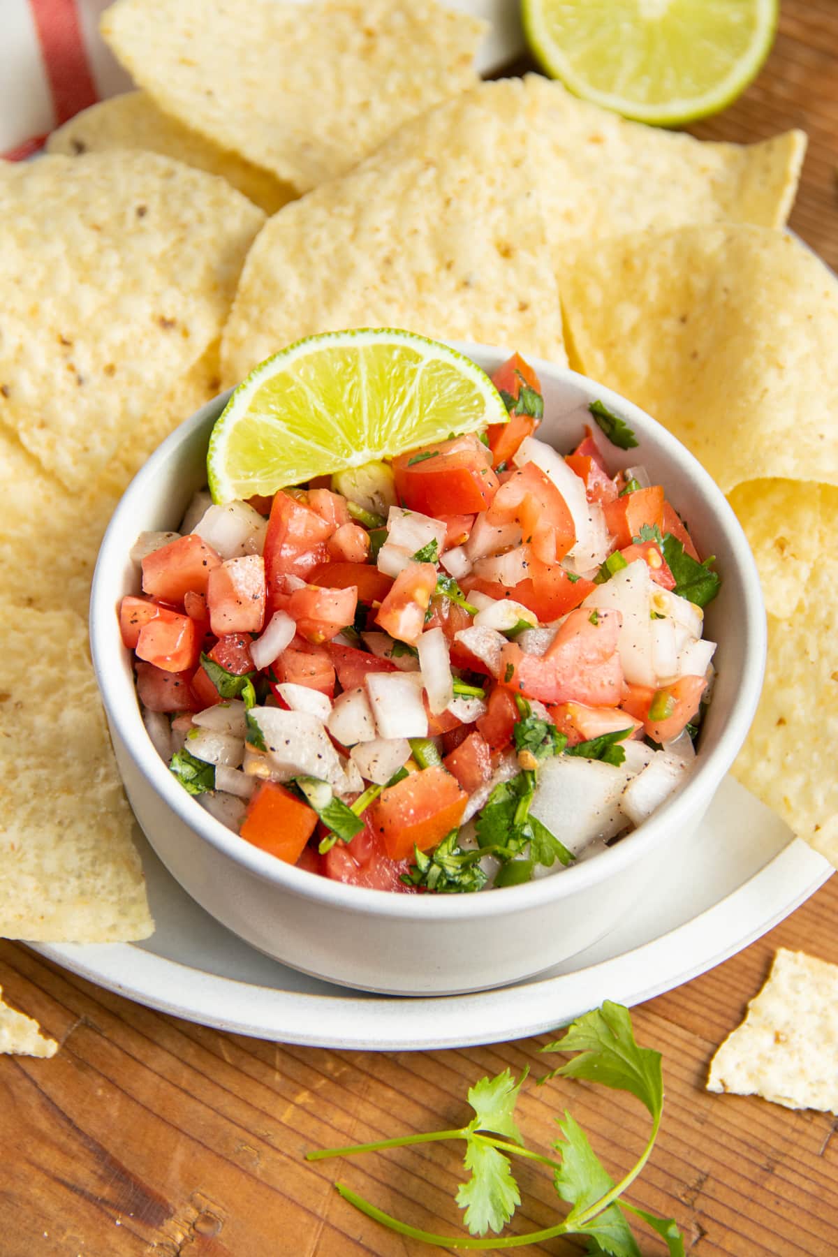 This is a picture of a bowl of fresh salsa fresca.