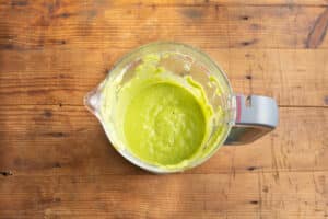 This is a picture of the sauce after blending.