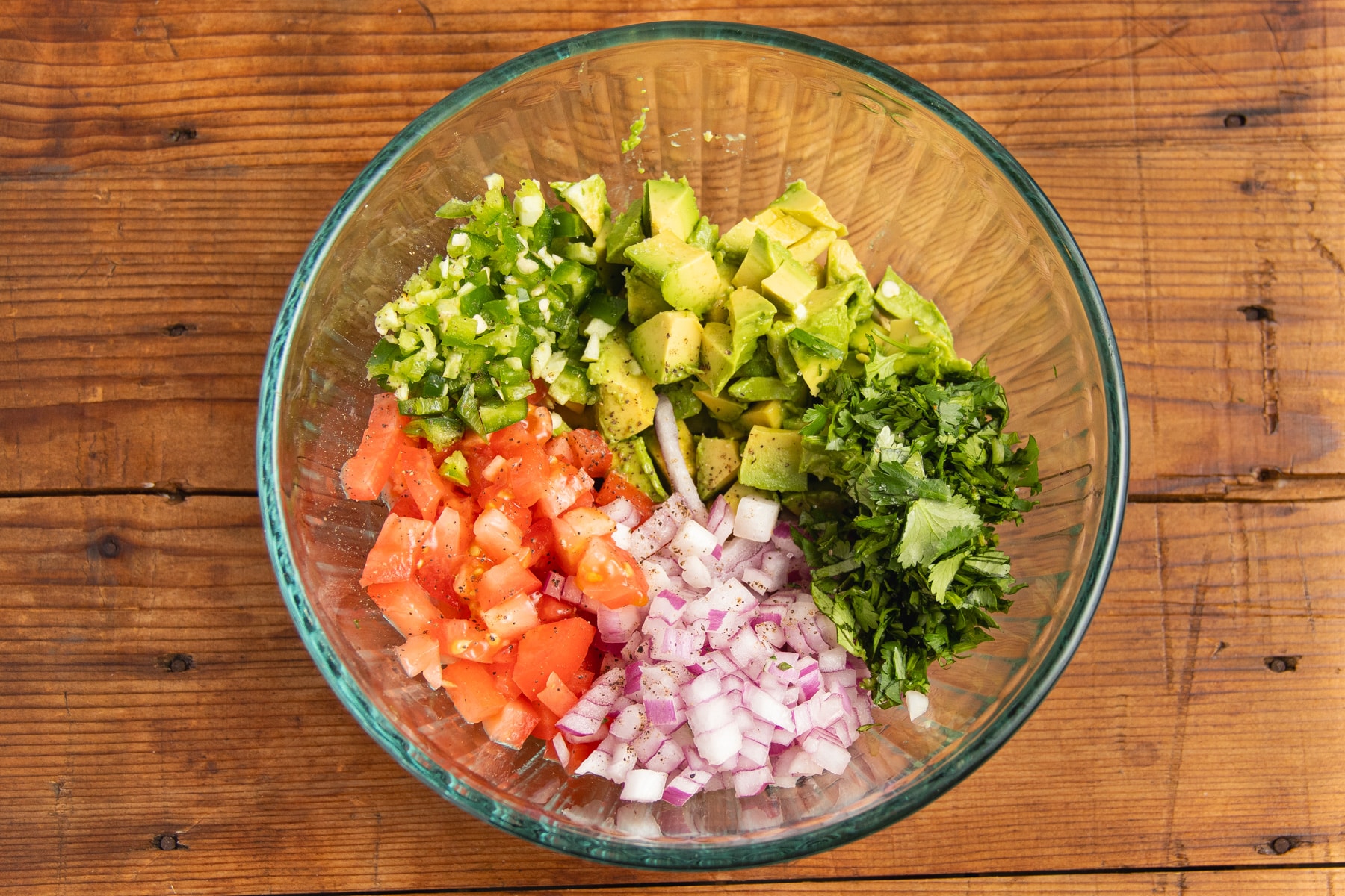 This is a picture of a bowl of the ingredients used In this recipe.