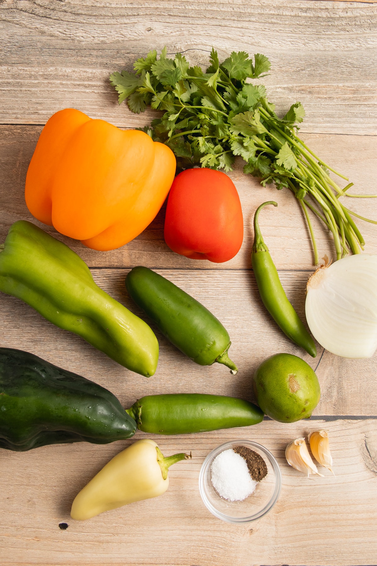 This is a picture of the ingredients used to make this salsa.